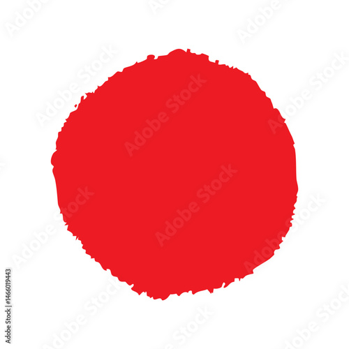 red round rough design element