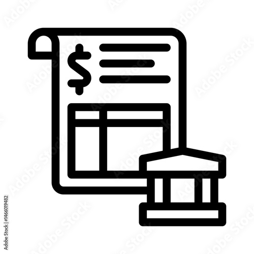 bank statement line icon