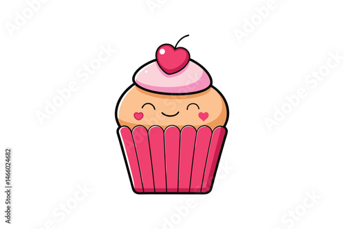  cute cupcake colorful Vector