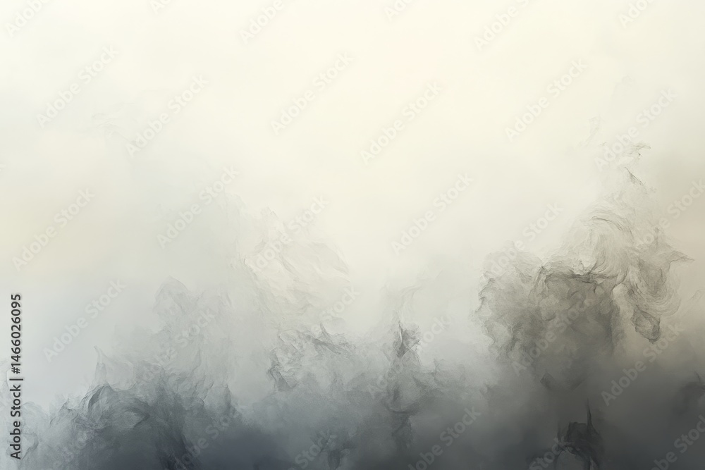 Fototapeta premium Abstract smoky shapes against a light background.