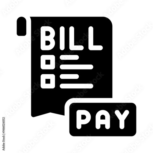 bill payment glyph icon