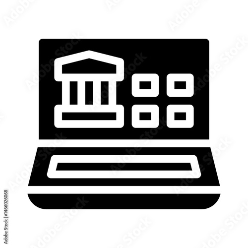 laptop glyph icon