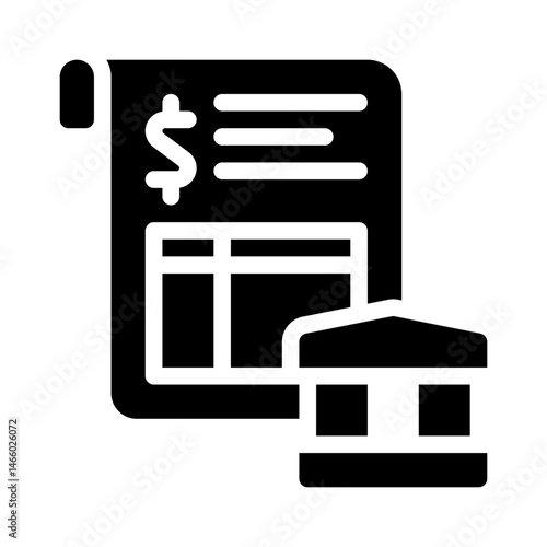bank statement glyph icon