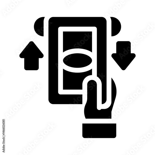 cash withdrawal glyph icon