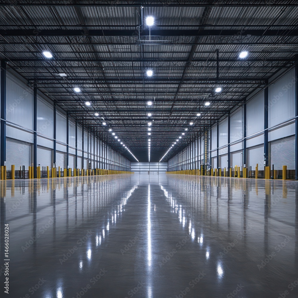 Obraz premium Empty warehouse interior