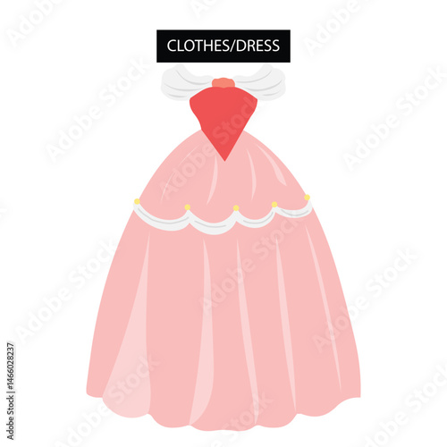 modern casual dress vector set. Fashion female shirt and dress and skirt illustration.