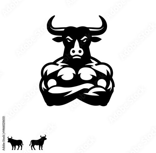Bull head human body