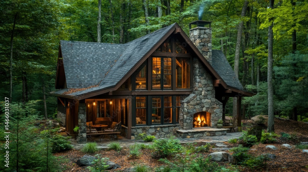 Secluded Stone Cabin in the Woods: A Peaceful Forest Retreat Secluded Stone Cabin in the Woods: A Peaceful Forest Retreat