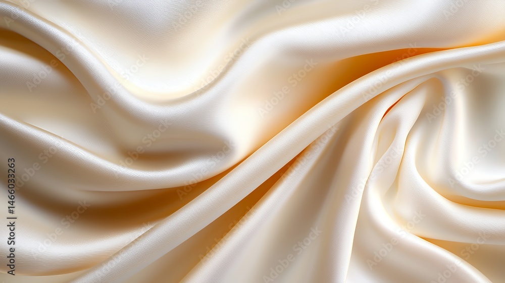 Elegant Cream-colored Fabric Draping with Soft Folds Elegant Cream-colored Fabric Draping with Soft Folds