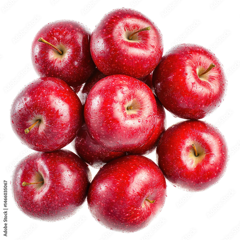 Fresh Red Apples Clustered Fresh Red Apples Clustered