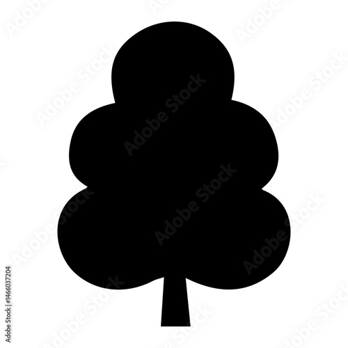 Diverse Tree Silhouette Collection, Coniferous, Deciduous, and Bare Branch in Vector Format, 
Black and White Vector Illustration, Variations of Tree Shapes from Broadleaf to Needle-leaf