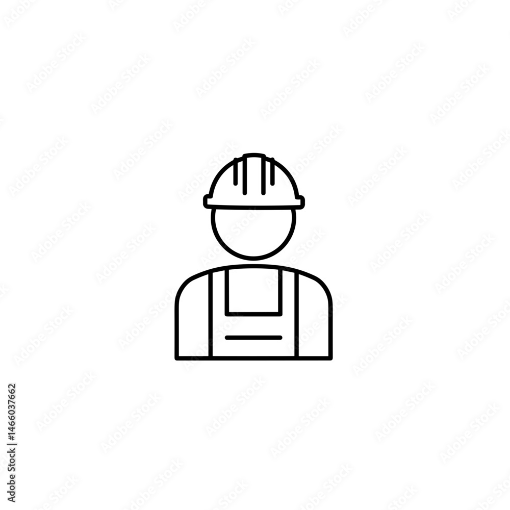 Construction worker in helmet standing against white background Construction worker in helmet standing against white background
