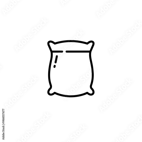 Sack Icon Outline for Construction and Storage  