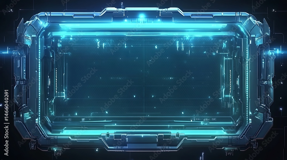 Obraz premium Futuristic techno portal