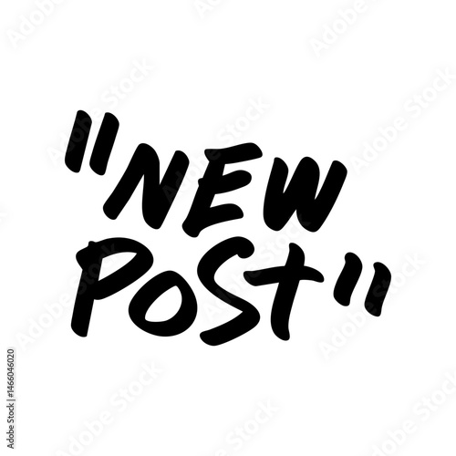 new post caption for social media sticker