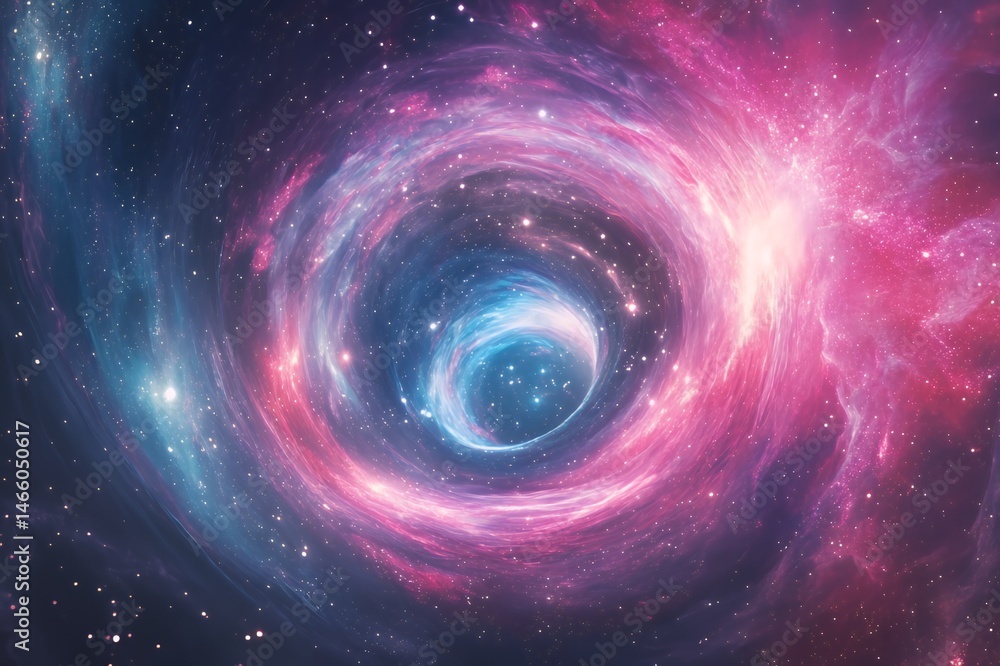 Cosmic Nebula Swirling Around A Galactic Vortex Cosmic Nebula Swirling Around A Galactic Vortex