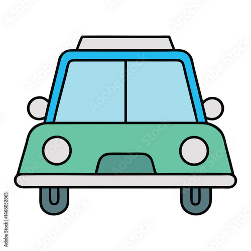 A carpooling icon symbolizes shared transportation, featuring multiple passengers in a single vehicle to reduce traffic, save energy, and lower carbon emissions, promoting eco-friendly travel.
