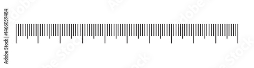 Markup for rulers. Measuring scale. Black Vector illustration or template isolated on white background
