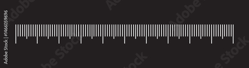 Markup for rulers. Measuring scale. Black Vector illustration or template isolated on white background
