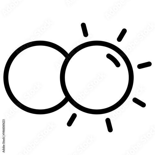 eclipse line icon