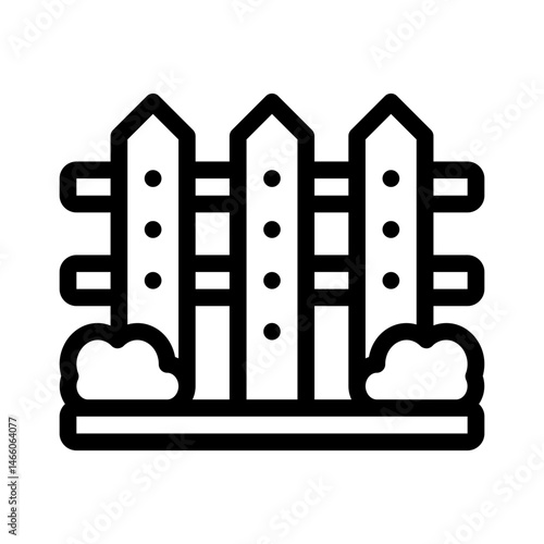 farm fence line icon