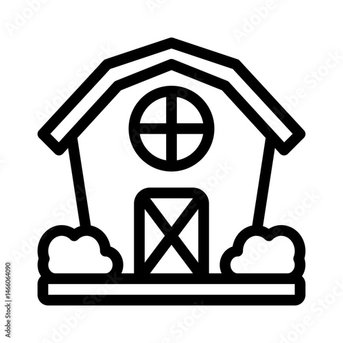 farmhouse line icon