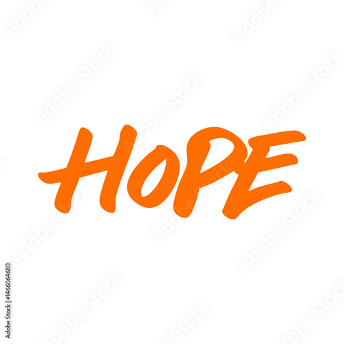orange hope word illustration