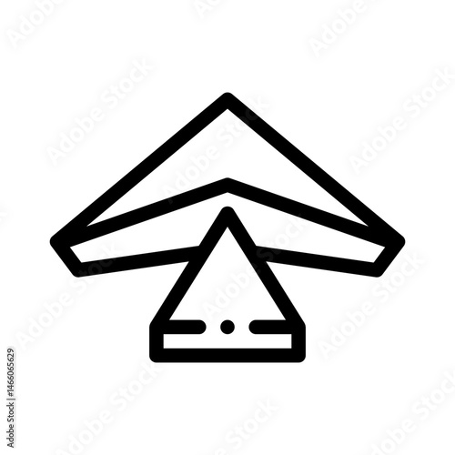 hang gliding line icon