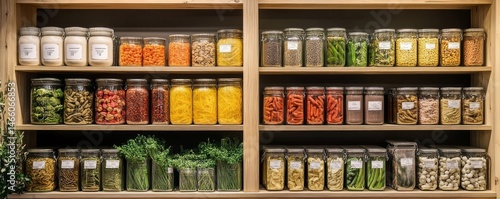 Wallpaper Mural shelves with food Torontodigital.ca