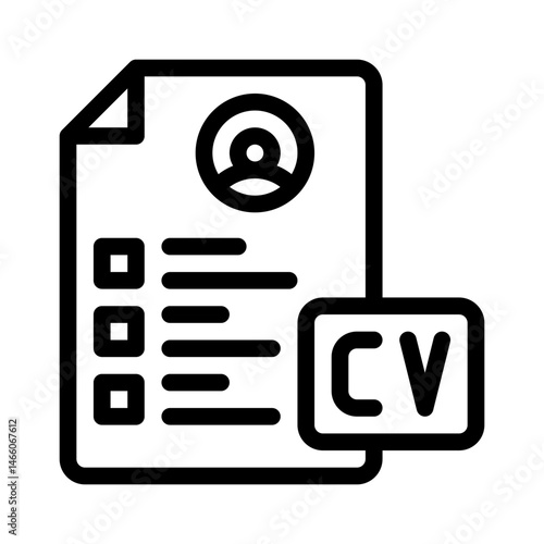 resume line icon