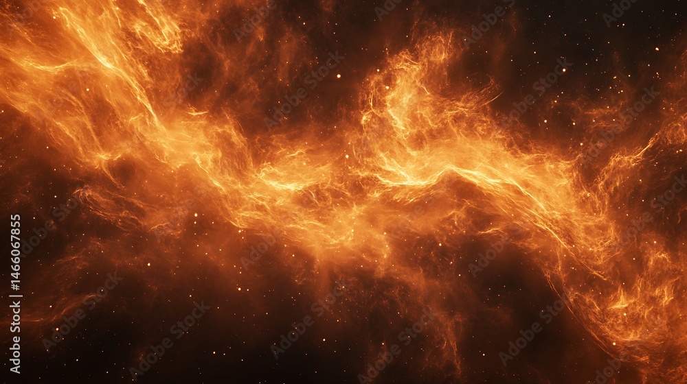 Naklejka premium Abstract fiery nebula (1)