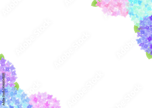 綺麗な紫陽花のフレーム