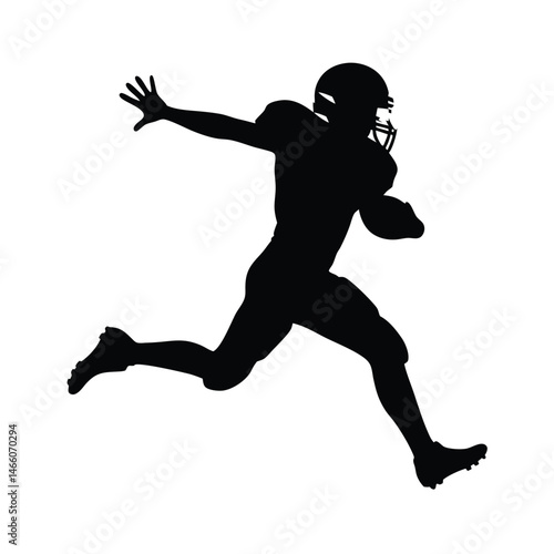 silhouette of player running