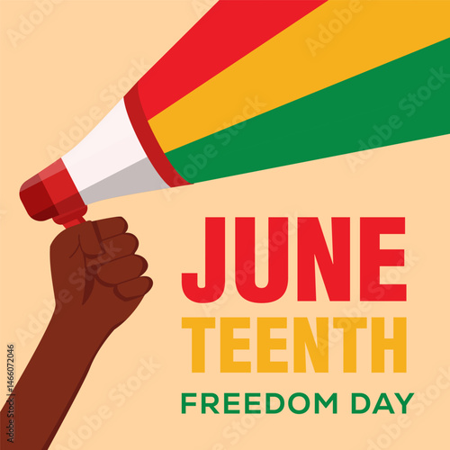 illustration flat design for juneteenth freedom day