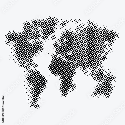 This Web global vector illustration displays a detailed and dotted design of the world map showcasing continents like America Europe Asia and Australia on planet Earth Wold map Dot vector