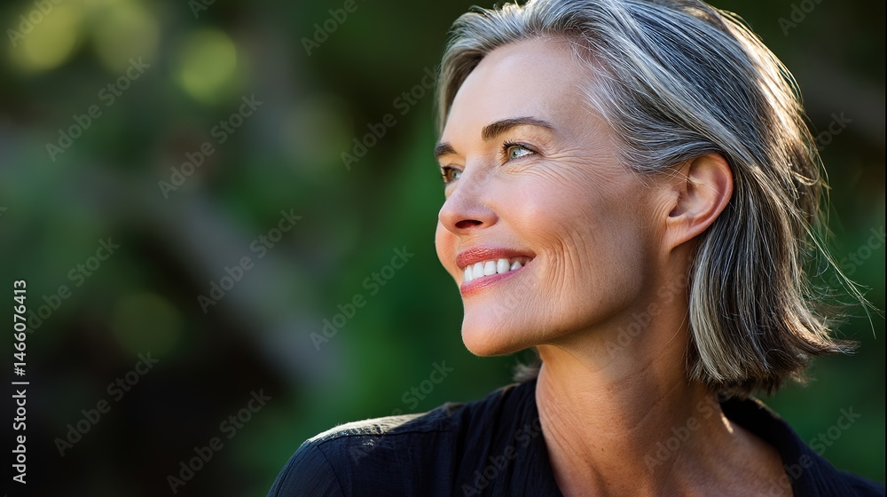 Fototapeta premium Quiet laughter of a person in a peaceful nature setting gigapixel standard scale captured moment