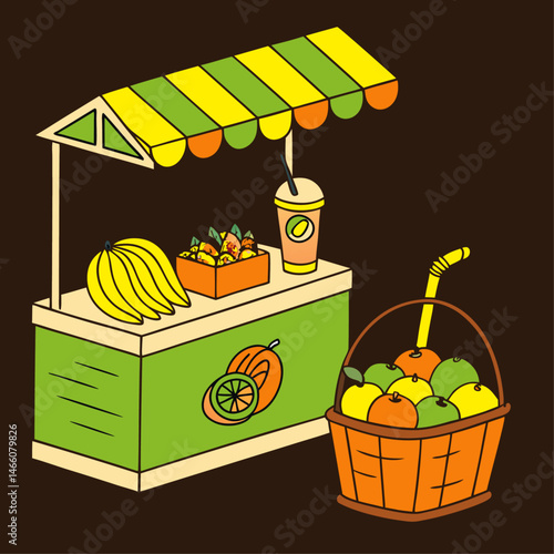 illustration of fruit and vegetables