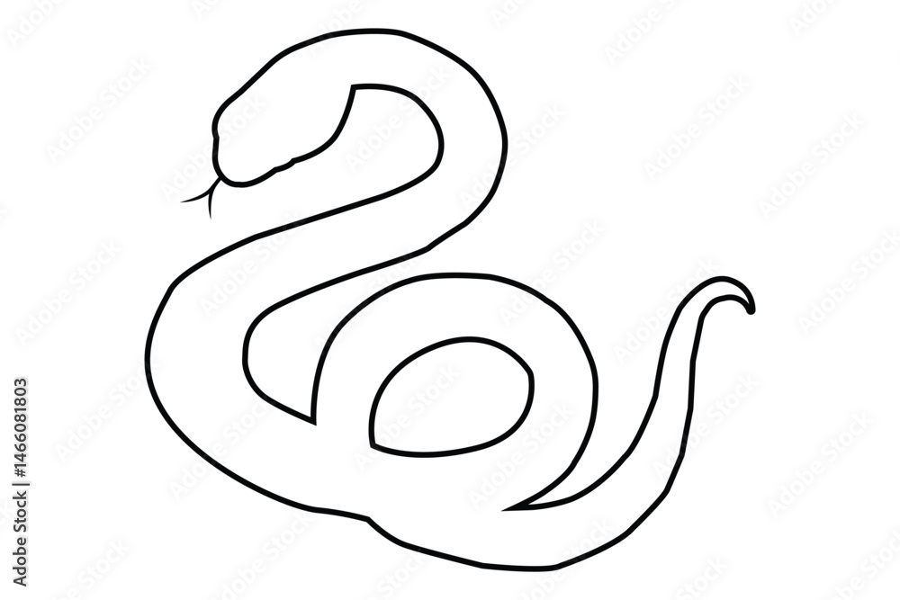 Fototapeta premium snake icon. snake icon with outline stroke.