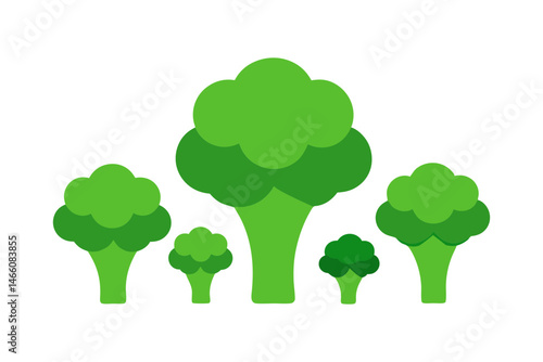 Broccoli Silhouette Vector Vegetable Art Design 