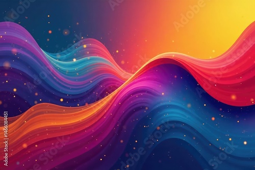 Abstract geometric shapes in vibrant colors, creating a dynamic and modern composition , art, texture overlay, bold