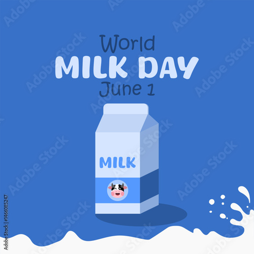 vector graphic of World Milk Day ideal for World Milk Day celebration