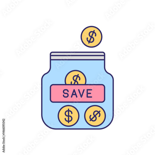 Saving money icon