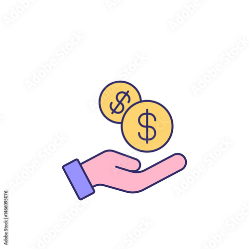 Saving money icon