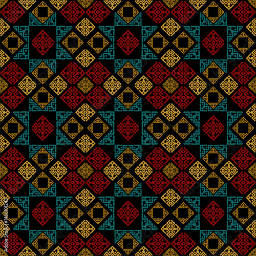 Beautiful ethnic fabric patterns designed to inspire your creative activities, vector backgrounds.