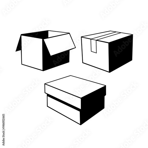 set of boxes