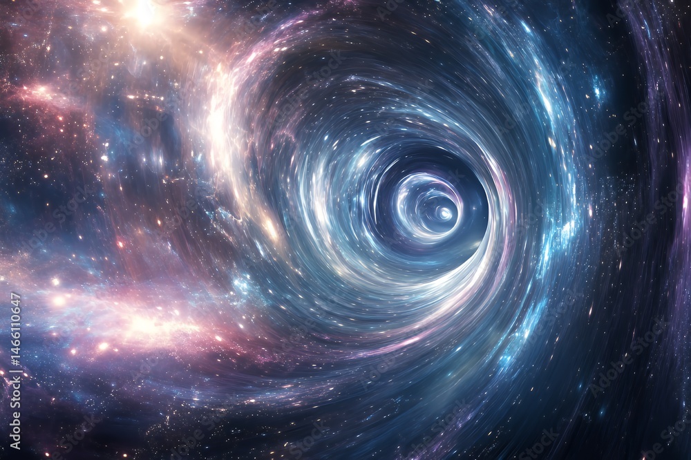 Fototapeta premium Cosmic Swirl A Galactic Vortex Of Stars And Nebulae