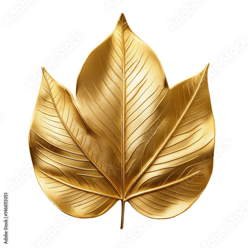 Una hoja dorada