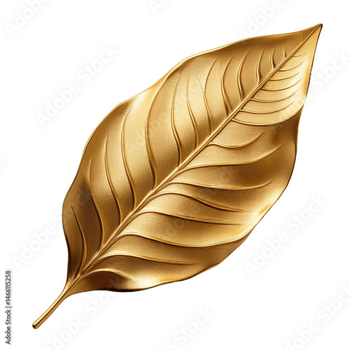 Una hoja dorada