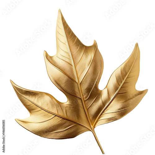 Una hoja dorada