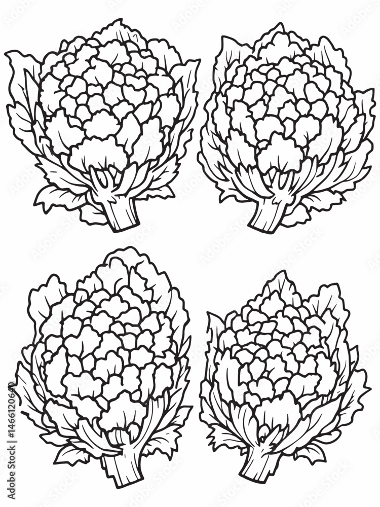 Cauliflower line art minimal food inspired design.eps Cauliflower line art minimal food inspired design.eps